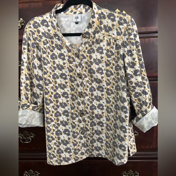 CAbi Leopard Print Blazer - Yellow and Black - Picture 3 of 8